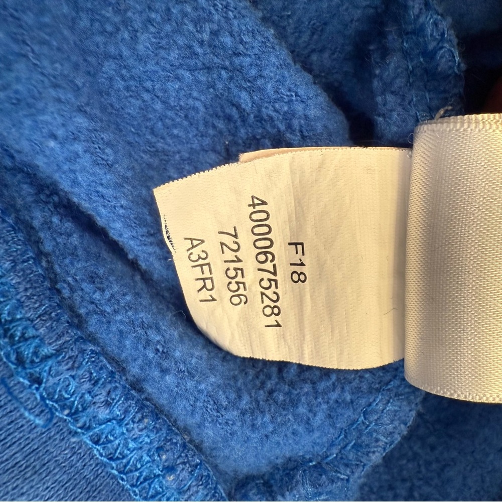 The North Face Blue Logo Hoodie Pullover Fleece Mens Medium - Picture 11 of 13